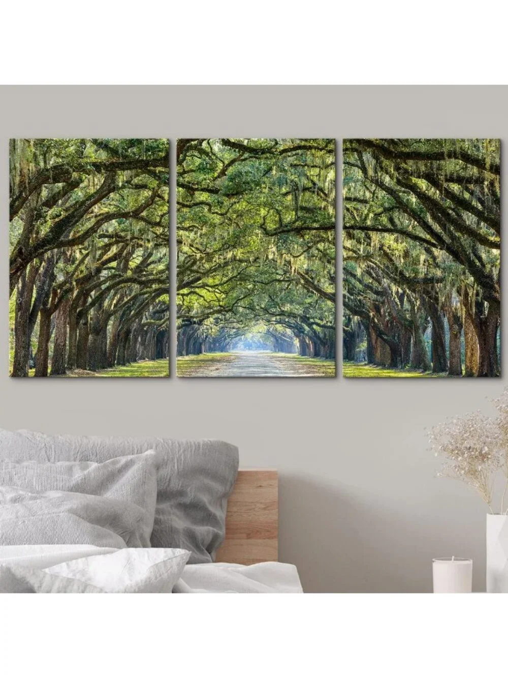 Colorful Nature Canvas Wall Art Set - Hanging Tree Archway Photography, 16x24